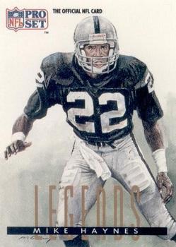 Mike Haynes Los Angeles Raiders 1991 Pro set NFL Legends #697